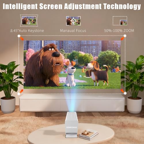 Mini Projector with Wifi and Bluetooth,4K Supported Smart Projector