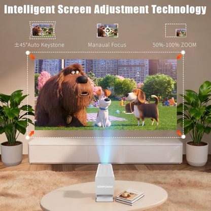 Mini Projector with Wifi and Bluetooth,4K Supported Smart Projector