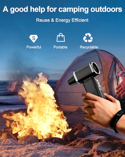 Compressed Air Duster, Super Power Adjustable Speed Cordless Air Duster Turbo Mini Blower with Rechargeable for PC Cleaning Kit Keyboard Cleaner Dust Blower for Computer House Outdoor and Car