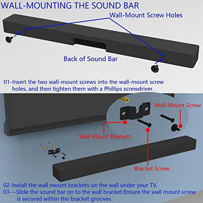 Satellite Speaker Mount, Compatible with Vizio, Sony, Klipsch, Panasonic, Samsung, and More, Fits Up to 9lbs, Black Powdercoated Steel, 15 Minute Install
