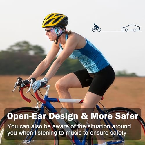 Swimming Headphones, Night Running Bone Conduction Earphones with 6 color LED Strip, Bluetooth 5.4 & IP68 Waterproof/32G MP3 Memory/8H Playtime Wireless Open-Ear Headphones for Swim Cycling Marathon