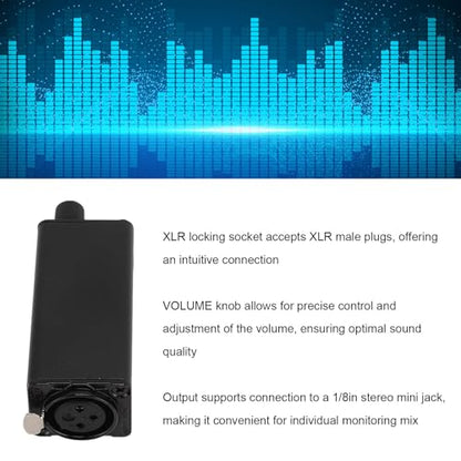 Headphone Monitor Amplifier, Professional XLR Locking Socket Precise Volume Control for Drummers Keyboardists Aluminum Alloy