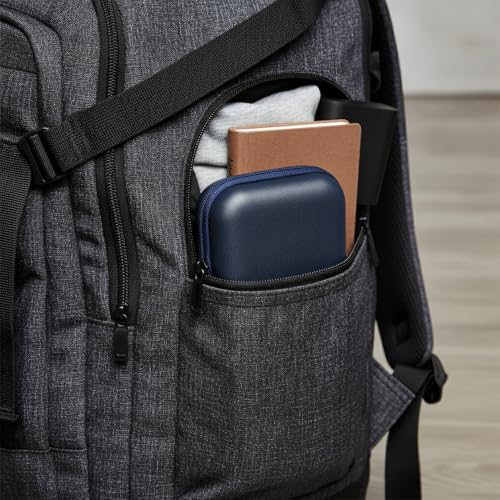 Headphone Case Hard Shell EVA Travel Pouch for Over Ear Headphones with Zipper, 6.5 x 4.5 x 1.6 Inch (1 PC)