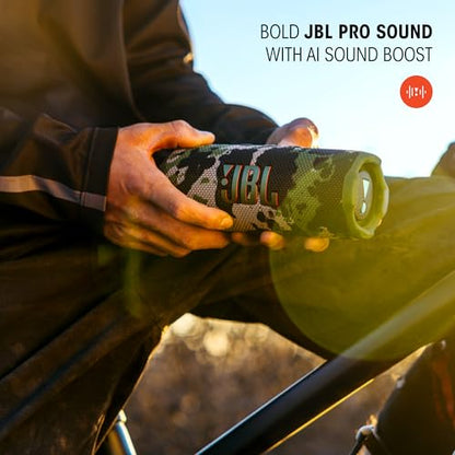 JBL Flip 7 Portable Bluetooth Speaker, Waterproof and Drop-Proof - Blue | Up To 16 Hours Playtime, IP68 Dustproof Build, Clip-On Loop, USB C Lossless Audio, Links With Other Speakers For Outdoor Use - color: Blue