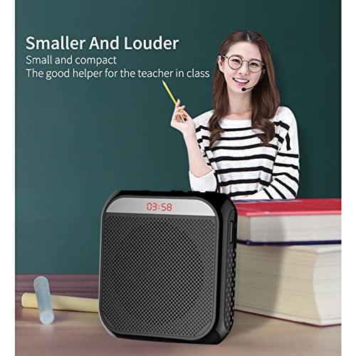 Portable Amplifier, Rechargeable Teacher Microphone, MiNi Amplifier System, Classroom Microphone, Tour Guide, Yoga Outdoor