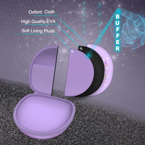 Kids Headphones Case for Tonies/iClever Etc Headphone,Cat Purple,Case Only | for iClever BTH12 HS19 BTH20 BTH22 BTH26/Candy Bila/Acer/JBL Junior 320/MIDOLA/JoySpark/ADOOPE Etc Girls Boy Kid Headphone - color: Cat Purple