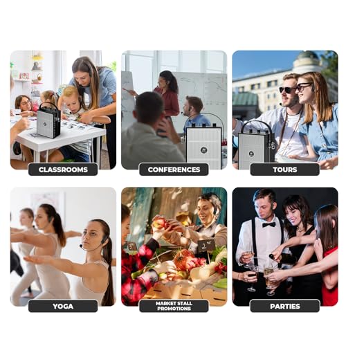50W Voice Amplifier with 2 Mics,Microphone with Speaker | Portable Sound System with Microphone,Bluetooth Speaker Megaphone for Teachers, Classroom, Outdoor, Events -S98Plus