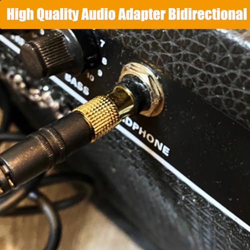 8pcs Audio Jack Adapter 6.35mm to 3.5mm Auxiliary Audio Adapter Sets 4pcs 6.35mm Male to 3.5mm Female Audio Adapter and 4pcs 1/4 Female to 1/8 Male Headphone Adapter - size: 4+4pcs 6.35 to 3.5 Set