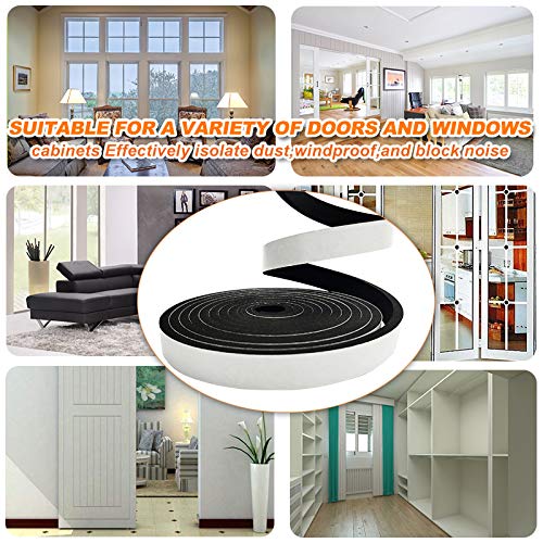 Foam Insulation Tape self Adhesive,2In x1/4In x 13Ft Weather Stripping for Doors and Windows,Sound Proof soundproofing Door Seal,Weatherstrip,Pipe Cooling, Air Conditioning Seal Strip - size: 2 in x 1/4 in x 13 ft