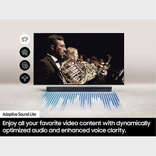 Samsung HW-C450 2.1ch Soundbar w/DTS Virtual X, Subwoofer Included, Bass Boost, Adaptive Sound Lite, Game Mode, Bluetooth, Wireless Surround Sound Compatible - style: HW-C450