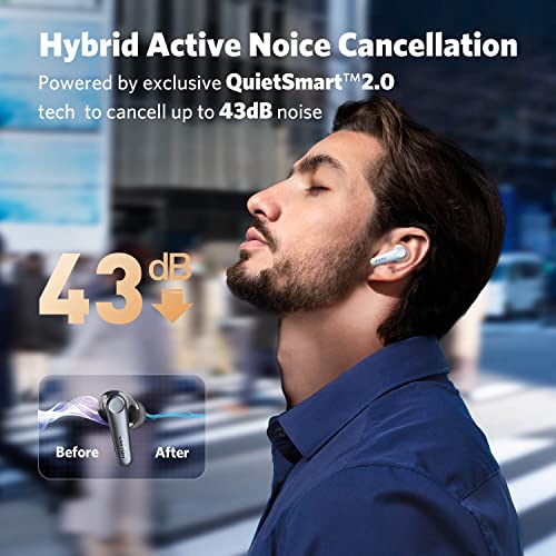 EarFun Air Pro 3 Noise Cancelling Wireless Earbuds, Qualcomm® aptX™ Adaptive Sound, 6 Mics CVC 8.0 ENC, Bluetooth 5.3 Earbuds, Multipoint Connection, 45H Playtime, App Customize EQ, Oat White | 6 Mics CVC 8.0 ENC, Bluetooth 5.3 Earbuds, Multipoint Connect