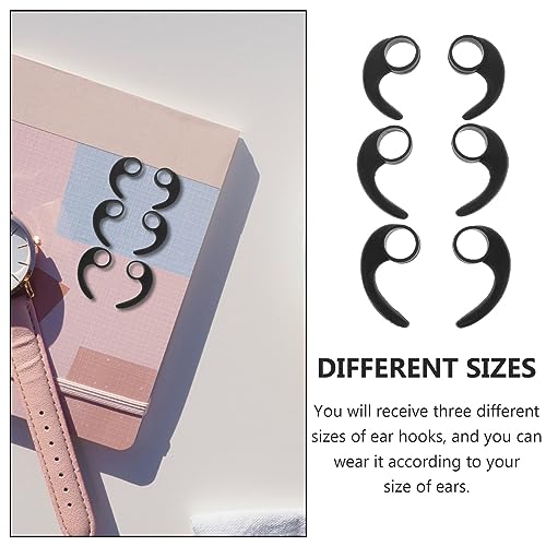 Generic Silicone Ear Wings 6Pcs for 10Mm Earbuds Hook Clips Anti-Slip Earphone Stabilizers Sports Ear Hooks Comfortable Fit for Exercise