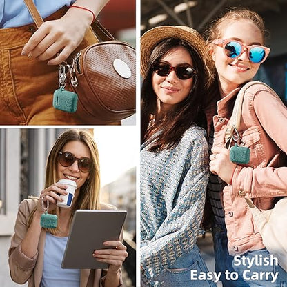 Lerobo for AirPod Case 2nd/1st Generation with Keychain for Women Girl | Flower Engraved Silicone Protective Cover for AirPods 2 Case, Wireless Charging, Shockproof, One-piece Design, Pine Green - color: Pine Green