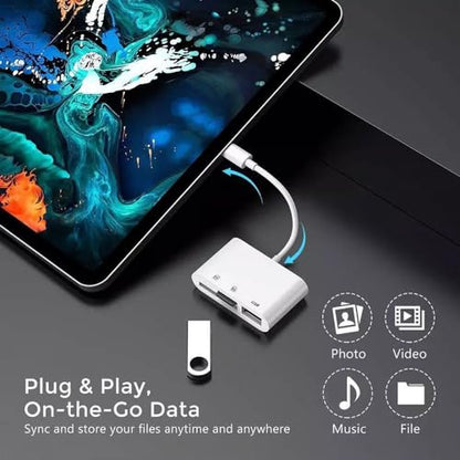 CY USB 2.0 Type C USB-C to TF Micro SD SDXC USB Female Card Reader Adapter Compatible with MAC Laptop Tablet Phone - style: SD+TF+USB