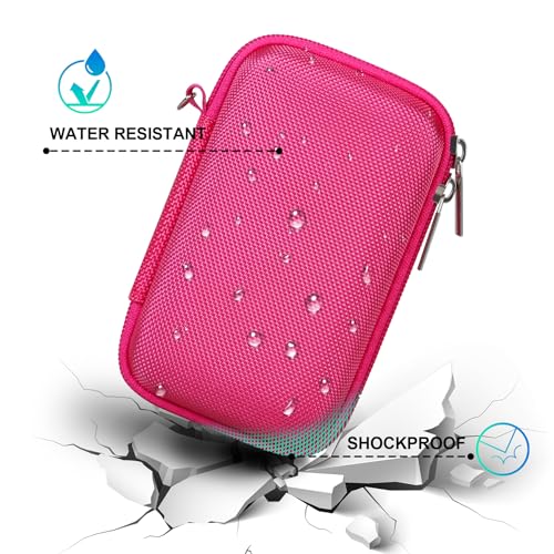 BOVKE Carrying Case Compatible with JBL Go 4 Portable Bluetooth Wireless Speaker, Extra Mesh Pocket for Charging Cables and Accessories, Rosered - color: Rosered