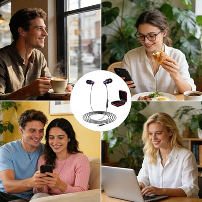 ACANDYA USB C Wired Earbuds Students Headphones with Mic for Online Classes | Student USB C Headphones Wired In-Ear Earbuds with Microphone, School Online Learning Zoom Classes Earphones for Laptop Phone