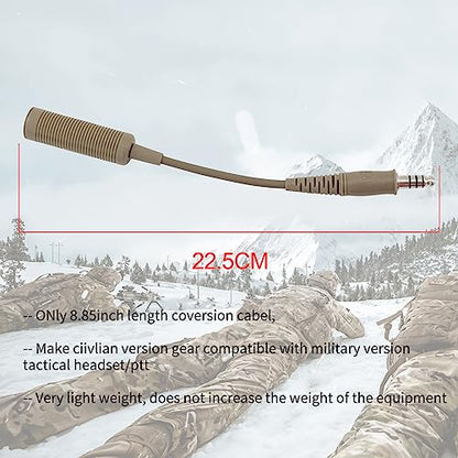 U94 PTT 2 Pin K-Plug & U-174 Cable for Tactical Headset UV5R