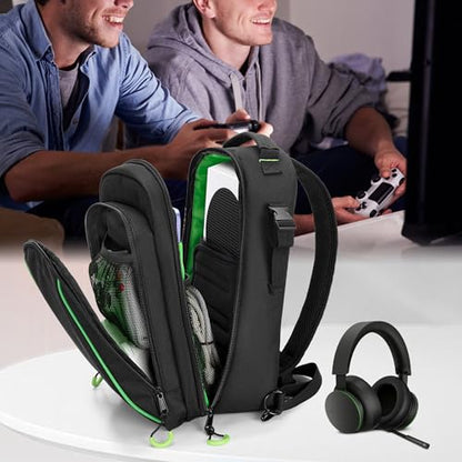 PGmoon Sling Carrying Case Compatible with Xbox Series S Game Console | Storage Travel Bag for Wireless Controllers and More Accessories (Patent Design)