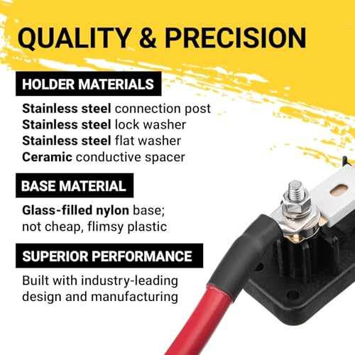 Spartan Power 300 Amp ANL Ceramic Fuse & Holder Kit Black - color: BLACK, size: 300A BLACK