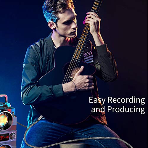 6.35mm to 3.5mm AUX Cord 6ft, 3.5mmTRS 1/8" Male to 6.35mm 1/4" Male Stereo Audio Cable Nylon Braid Aux Cord Cable Compatible Headphones,Laptop,Home Theater Devices,and Amplifiers & More - size: 6 feet