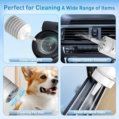 21-in-1 Keyboard Cleaning Kit with Mini Vacuum Cleaner Laptop Cleaning Kit Electronic Cleaner Brush Tool Kit Computer Keyboard Screen Cell Phone Cleaning Kit for Earbud PC Camera Cleaning Kit