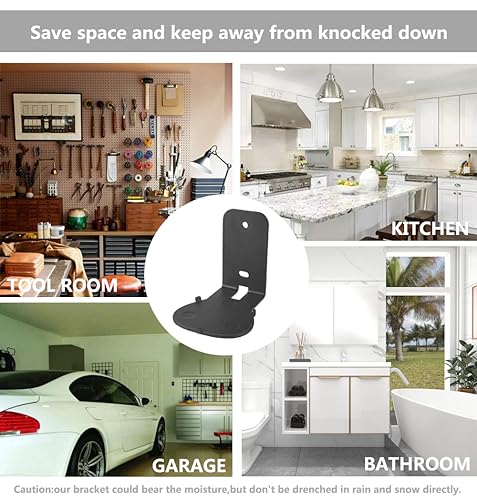 Wall Mount Bracket for Sonos Roam 2/Sonos Roam/Sonos Roam SL(Drill Free,Sturdy Metal,Enduring Paint Finish,Easy Install on the Wall,Single pc,Black) - color: Black, size: Wall mount-Single pc