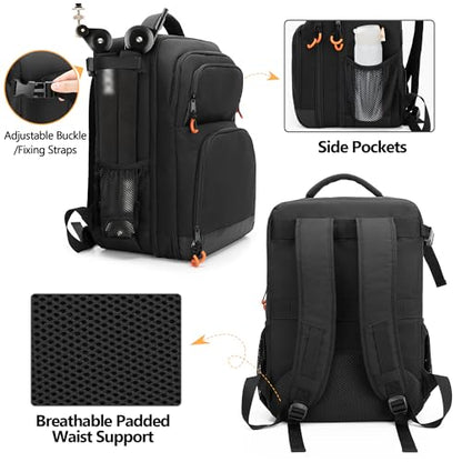 PGmoon Audio Mixer Travel Bag Compatible with RODECaster Pro/Pro II/RC Duo | DJ Mixer Backpack with Plenty of Pockets for Microphones, Cables & More Podcast Equipment (Patent Design)