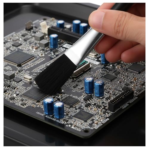 Qianyu 8 Pcs Anti Static Electronic Dust Cleaning Brush Mini Keyboard Cleaning Brushes Kit with PP Handle and Nylon Bristles for Cleaning Computer Laptop Motherboard Camera Sewing Machine Small Space