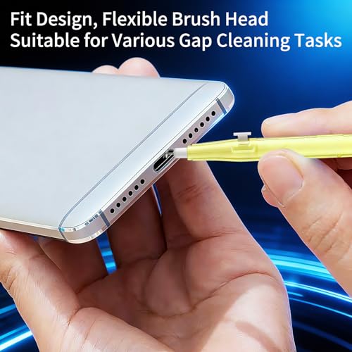 10 Pcs Cell Phone Cleaning Kit,Charging Port Cleaner for Phone | Dual Sided Anti Clogging Nylon Brushes,Suitable for Clean Phone Charging Port,Phone Speaker,AirPods,Other Electronics