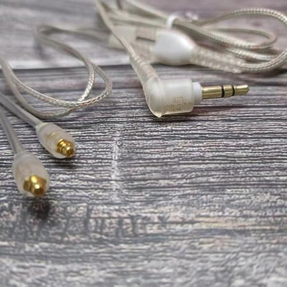 Replacement EAC64CL 64 -Inch Detachable Earphone Cable for Shure SE215, SE315, SE425 SE535 and SE846 Earphones (Clear) - color: Clear