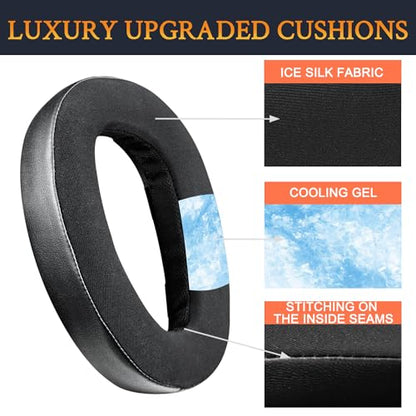 SOULWIT Cooling-Gel Earpads Replacement for Sennheiser GSP500, GSP550, GSP600, GSP 670 Gaming Headset, Ear Pads Cushions for EPOS H6 Pro, GSP601, GSP602 Headphones - Black - color: Black
