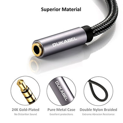 Headphone Extension Cable, 3.5mm TRRS Headphone Extension with Mic Male to Female Stereo Audio Cable for Smartphone,PC,TV,Headset,PS4 Controller,Car,Speaker etc.(4ft/1.2m) | Nylon Braided Cord Compatible with TRRS Microphone, Smartphone, PC, TV, Headset,