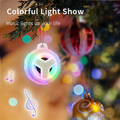 EBODA Shower Bluetooth Speakers Waterproof Teen Girl Gifts Trendy Stuff Kid | IP67 Portable Speaker with LED Light, 2000mAh, True Wireless Stereo, Gifts for Teen Boys, Men and Women, Unique Music Gifts - color: Crystal
