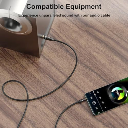 J&D 3.5mm to 6.35mm Stereo Audio Cable 9.8 Feet, 1/8 to 1/4 Cable, 3.5mm TRS Male to 1/4 Male Mono Interconnect Stereo Aux Jack Adapter Cable for Guitar, Bass, Home Theater Devices, Speaker - size: 9.8 Feet