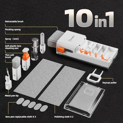 Keyboard Cleaner & Laptop Cleaning Kit for Computer Screen, White - color: White