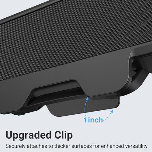 INGA Computer Speakers, USB Plug and Play Desktop Speakers, Wired Computer Soundbar for Gaming/Meetings, Easily Clamps to Monitor, Compatible with PC, MAC, Laptop 10 W - size: Speaker