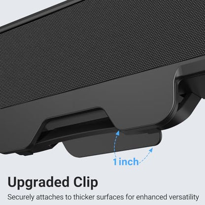 INGA Computer Speakers, USB Plug and Play Desktop Speakers, Wired Computer Soundbar for Gaming/Meetings, Easily Clamps to Monitor, Compatible with PC, MAC, Laptop 10 W - size: Speaker without Mic