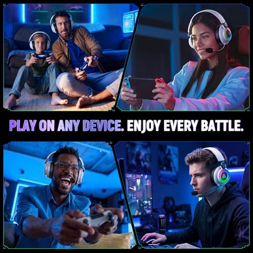 Wireless Gaming Headset for PS4, Ultra-Light, Compact, Wired for Xbox Only
