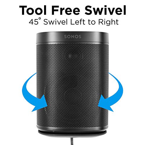 Mount-It! Adjustable Speaker Wall Mount for SONOS One, One SL and Play:1 - Black