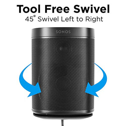 Mount-It! Adjustable Speaker Wall Mount for SONOS One, One SL and Play:1 - Black