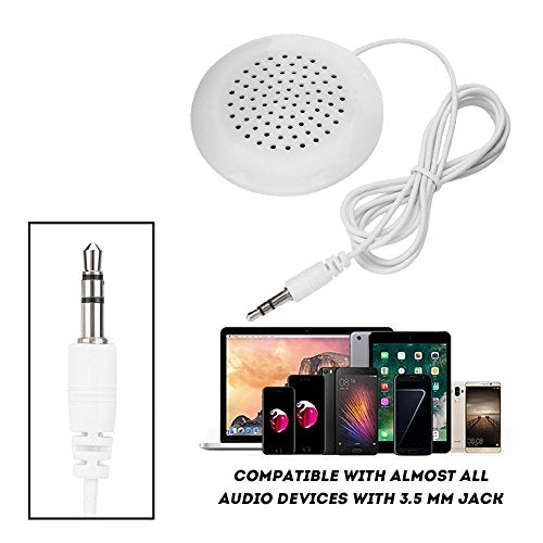 Mini Speaker, Portable 3.5mm Plug Stereo Pillow Speaker Laptop Speakers Wired for MP3 MP4 Player Mobile Phone