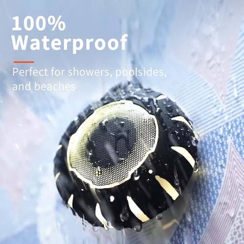 HEYSONG Bluetooth Shower Speaker + Waterproof Beach Bag – Rugged & Ready for Any Adventure - color: Black Speaker+Beach bag