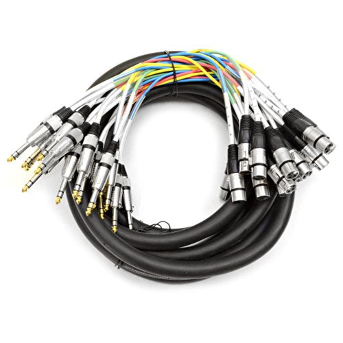 Seismic Audio - SAXT-16x20F - 16 Channel 20' XLR Female to 1/4" TRS Snake Cable - size: 20 Foot - 16 Channel