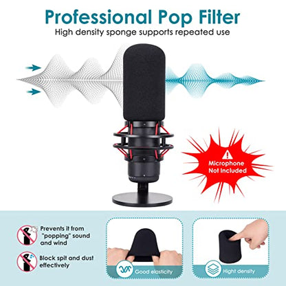 White Mic Arm Compatible with HyperX QuadCast S - Premium QuadCast S Microphone Boom Arm for Gaming, Streaming by YOUSHARES - White