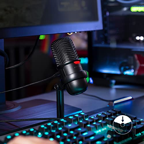 HyperX SoloCast – USB Condenser Gaming Microphone, for PC, PS4, PS5 and Mac, Tap-to-Mute Sensor, Cardioid Polar Pattern, great for Streaming, Podcasts, Twitch, YouTube, Discord,Black - size: SoloCast