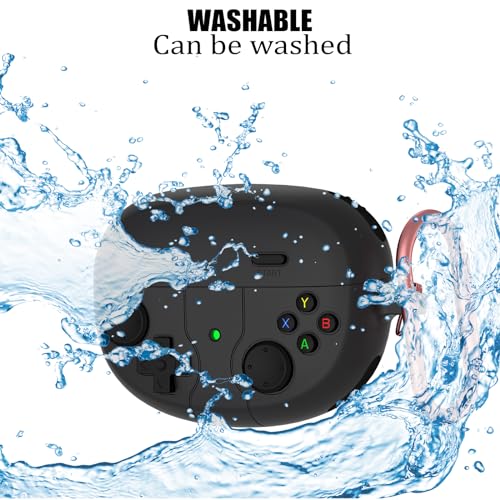 Silicone Case Compatible with Bose Ultra Open Earbuds with Cleaning Kit, Cute Game Design Soft Protective Cover Compatible with Bose Open Ear Cover - color: Black