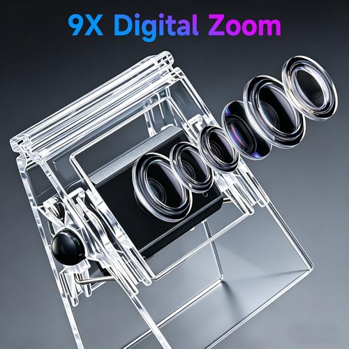 720P USB HD Webcam with Microphone， Web Camera for PC，with Auto White Balance for Video Calls, Live Streaming Gaming & Online Meetings ，USB Streaming Camera - color: Transparent