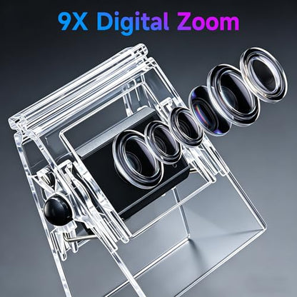 720P USB HD Webcam with Microphone， Web Camera for PC，with Auto White Balance for Video Calls, Live Streaming Gaming & Online Meetings ，USB Streaming Camera - color: Transparent