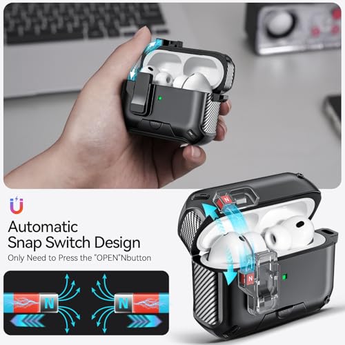 for AirPods Pro 3 Case Safety Lock (Black) - color: Black