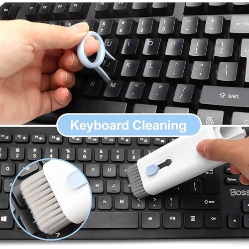 7-in-1 Keyboard Cleaner Earphones Cleaning Pen Keycap Puller Set Multifunctional Cleaning Kit For AirPods iPhone iMac MacBook